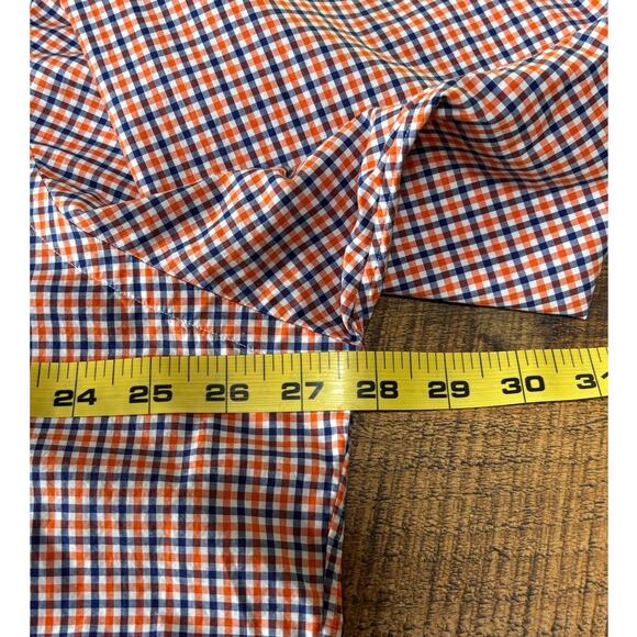 Polo Ralph Lauren Orange Blue Checkered Long Sleeve Button Down Pony XXL - Picture 7 of 7